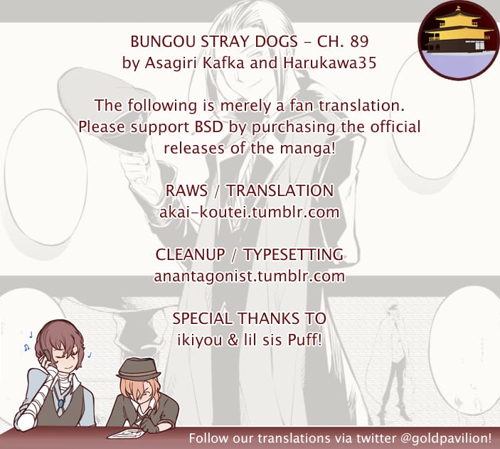 Bungou Stray Dogs, Chapter 89 image 01